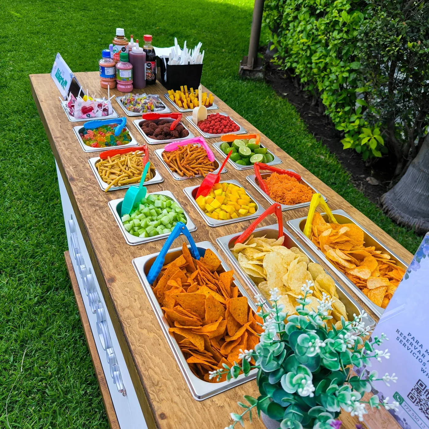 Barra de botanas para evento