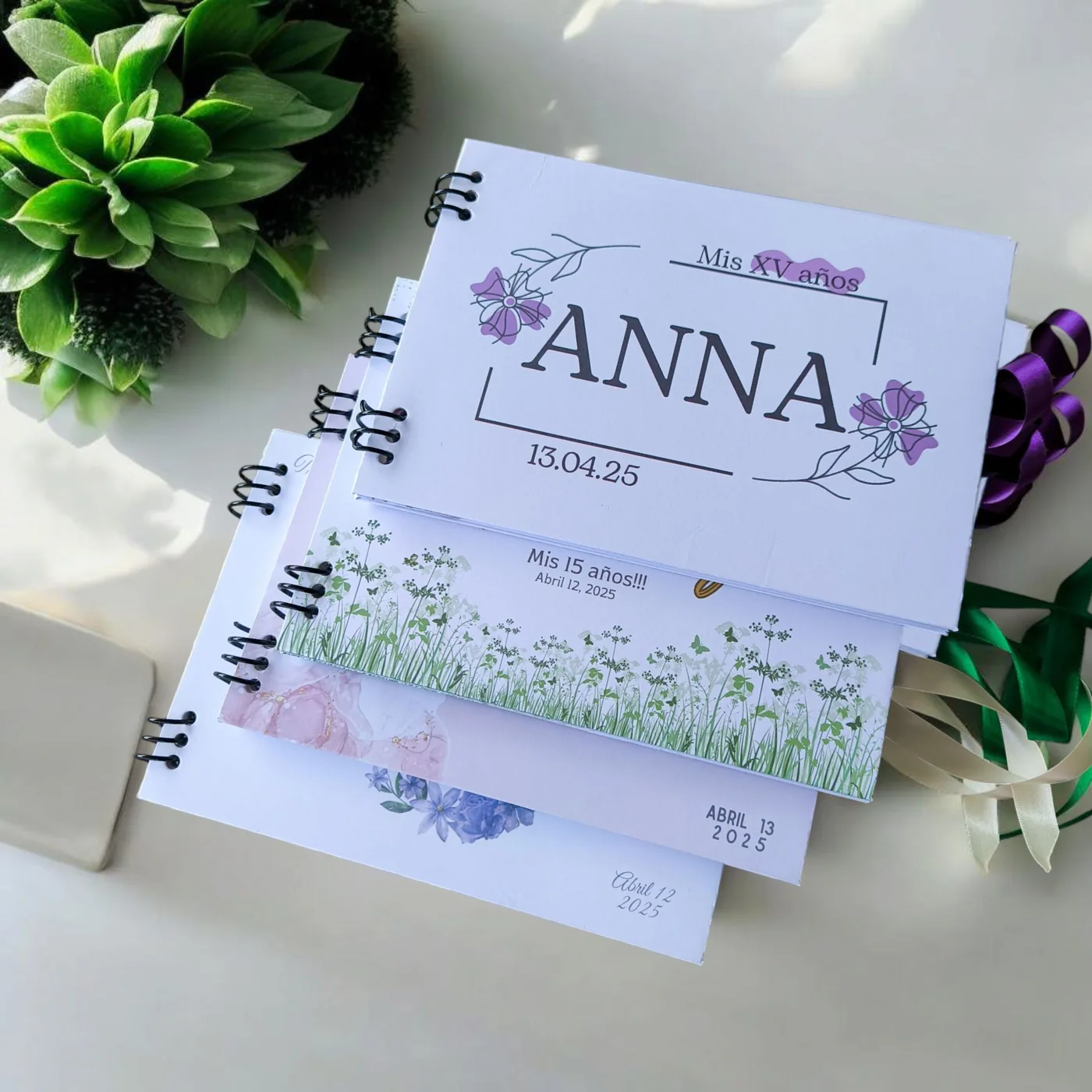 Libro de firmas personalizado para XV años